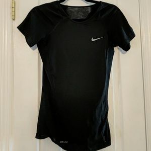 Nike dri-fit material black short sleeve shirt